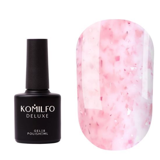 Komilfo Potal Base P017 (бежево-розовый с розовой поталью), 8 мл