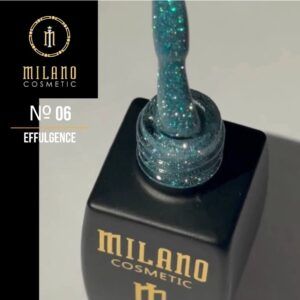 Гель-лак Milano Effulgence №06 сріблясто-бірюзовий