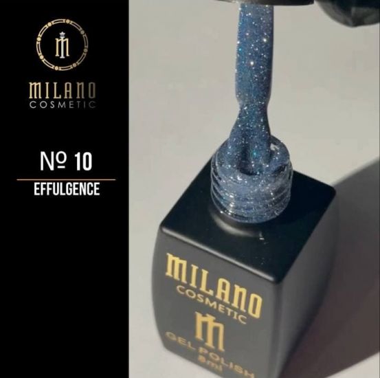 Гель-лак Milano Effulgence №10 серебристо-синий