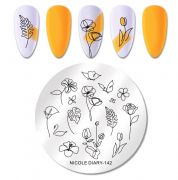 Пластина для стемпинга Цветы ND-142 Пластина для стемпинга Цветы ND-142