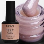 Komilfo PolyGel 006 Beige Glitter, 15 мл (с шиммером)