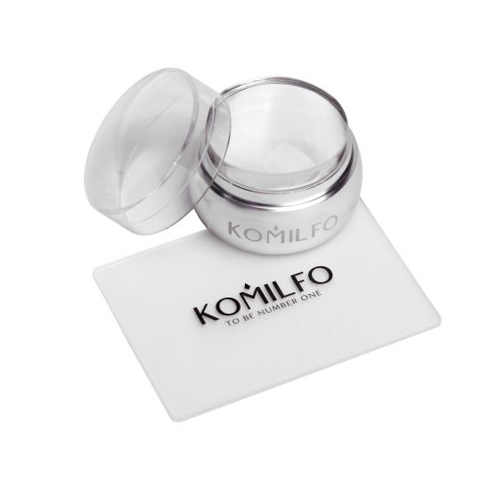 Komilfo штамп и скрапер (прозрачный) 5*7 см