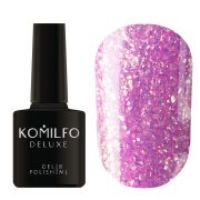 Гель-лак Komilfo Spring Jazz SJ005 (бузковий з золотими блискітками), 8 мл