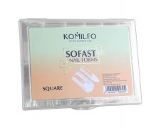 Komilfo SoFast Nail Forms Square - gel forms for building, square 240 шт