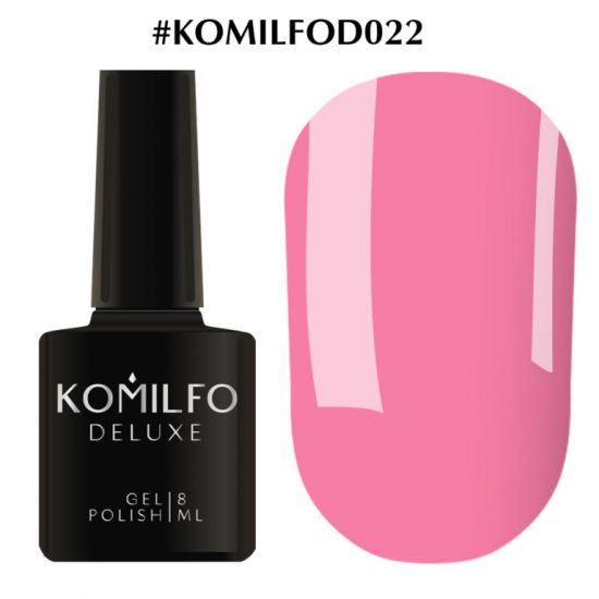 Гель-лак Komilfo Deluxe Series №D022 (розовый, эмаль) 8 мл